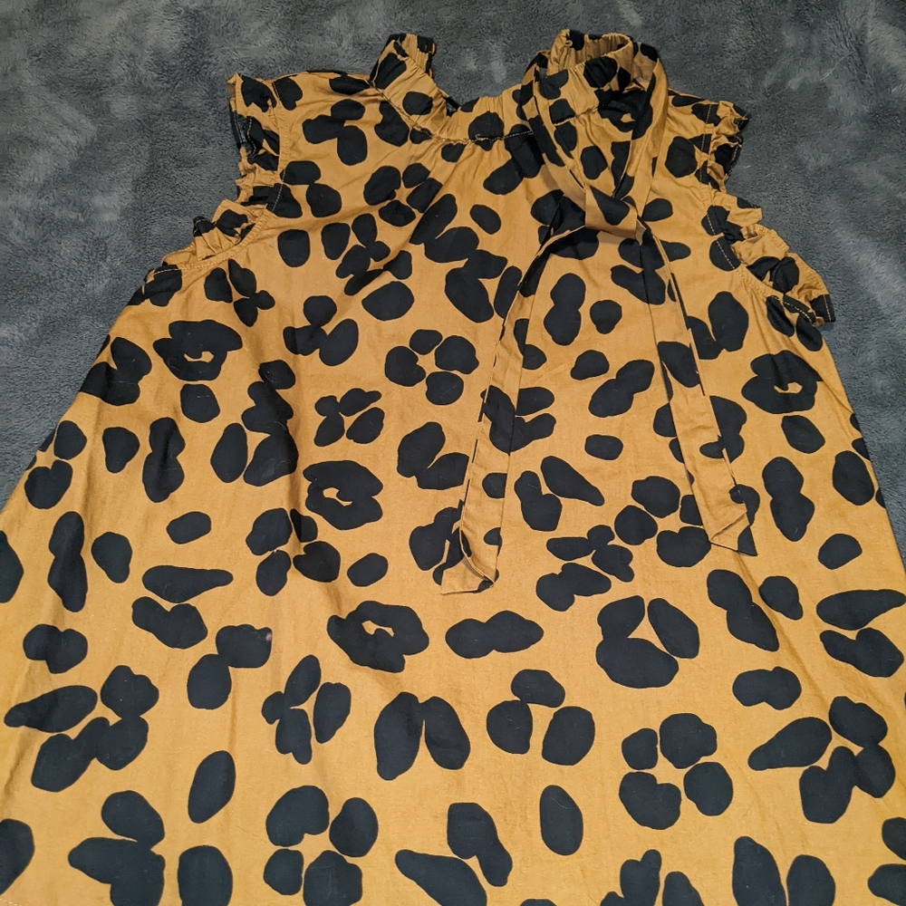 Who what wear sleeveless cotton cheetah print tunic